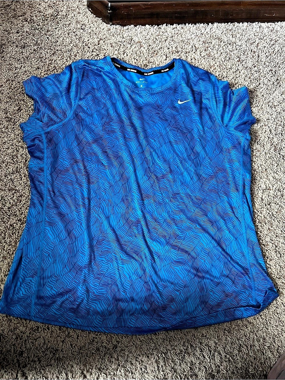Nike Dri-FIT Short Sleeve Top in Blue Size 3X Like New